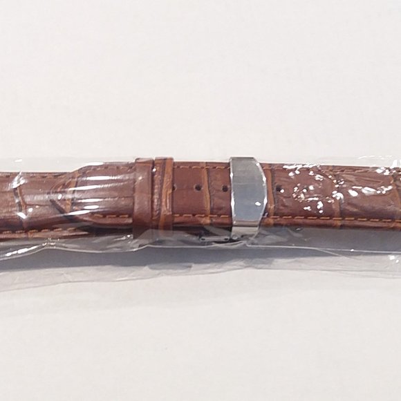 Genuine Leather Curved Watch Strap With Butterfly Clasp 22MM-24MM - Picture 1 of 7